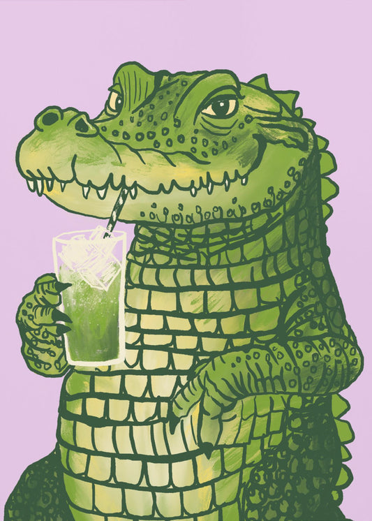 Matcha-Krokodil | Leinwand