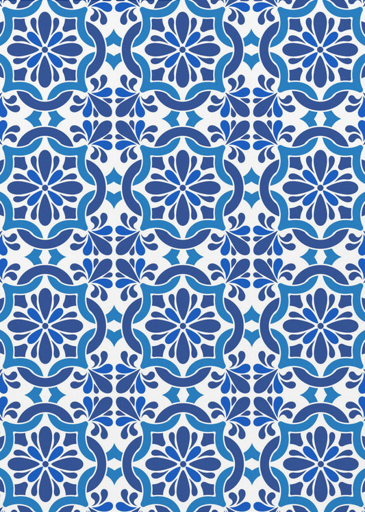Azulejos Azules Oscuros | Leinwand