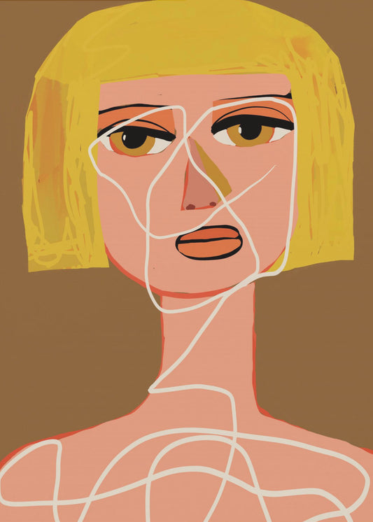 Gefesselte Frau Tangled | Leinwand