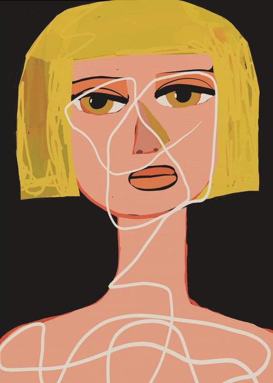 Gefesselte Frau Tangled | Leinwand
