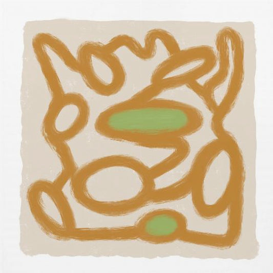 Tan Scribble 1 | Leinwand