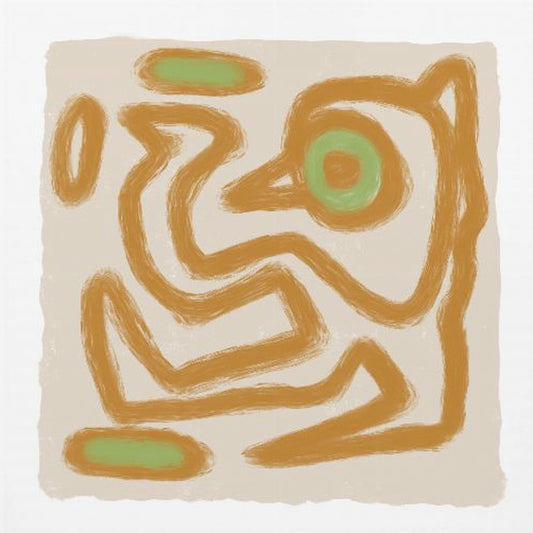 Tan Scribble 2 | Leinwand