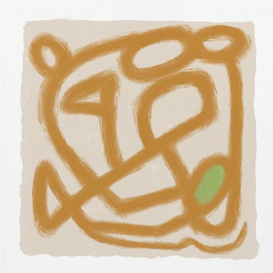 Tan Scribble 3 | Leinwand