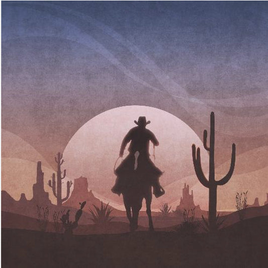 Wüsten-Cowboy-Sonnenuntergang | Poster