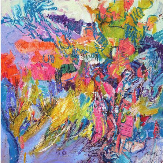 Expressionistisches farbenfrohes Abstraktes | Leinwand