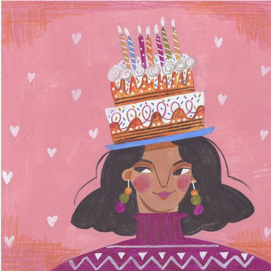 Frau mit Kuchen | Poster