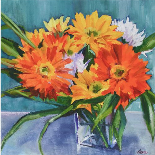 Blumen in Vase | Leinwand