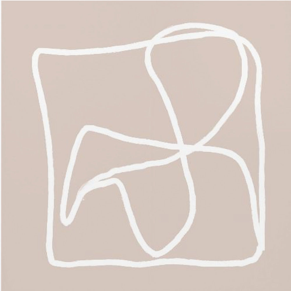 Beige abstrakte Linien | Leinwand