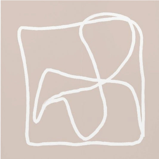 Beige abstrakte Linien | Leinwand