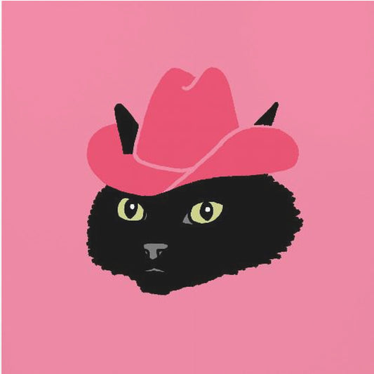 Marcy, die süße Cowgirl-Katze | Leinwand