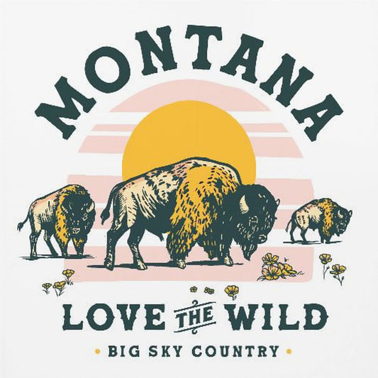 Montana Buffalo Art: Liebe die Wildnis | Poster