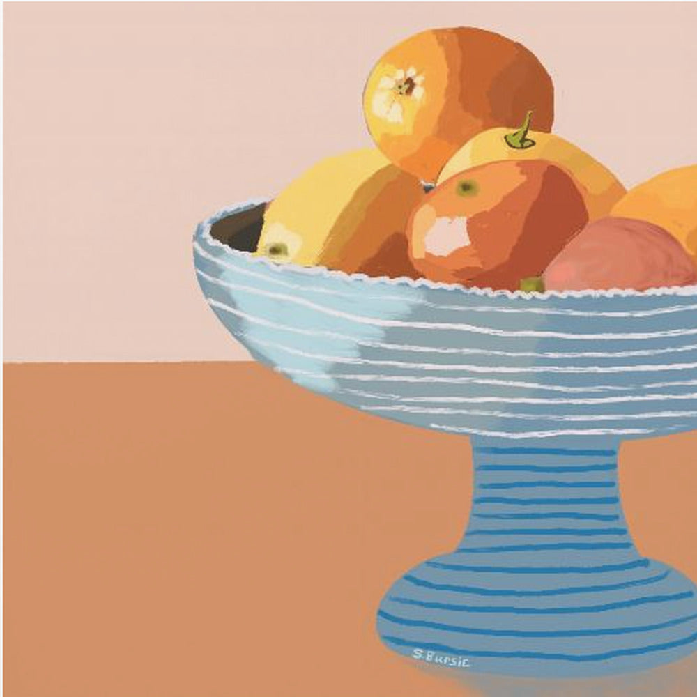 Blaue Obstschale | Poster