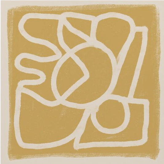 Linie Abstrakt Gold Tans | Leinwand