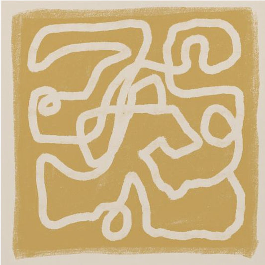 Abstrakte Linien Gold | Leinwand