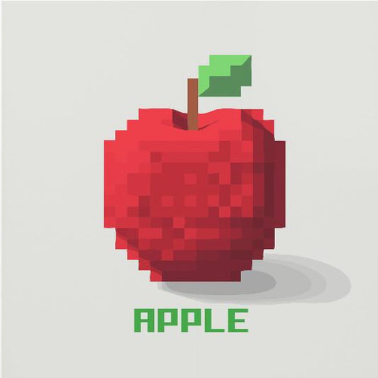 Pixel Frucht Apfel | Leinwand