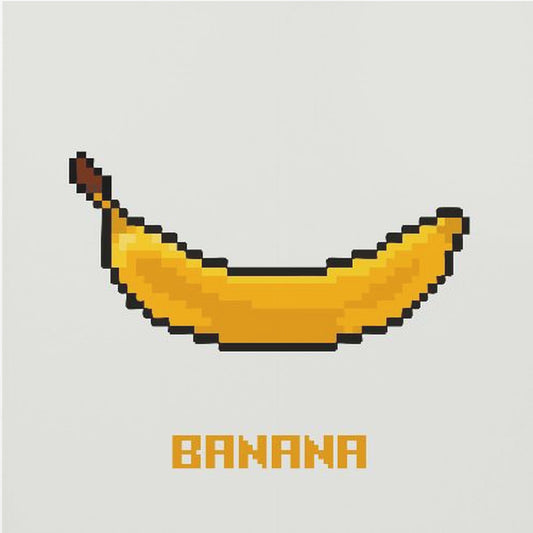 Pixelfrucht - Banane | Leinwand