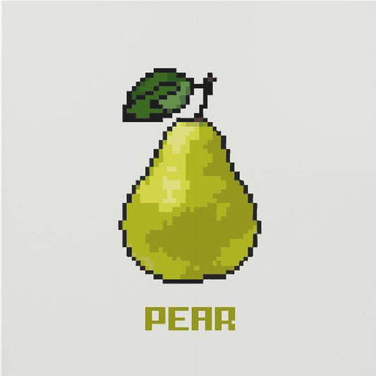Pixel Fruit - Birne | Leinwand