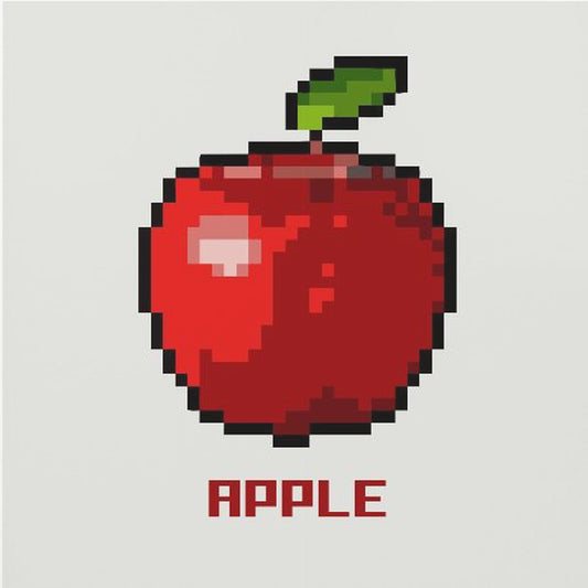 Pixel Fruit - Apfel | Leinwand