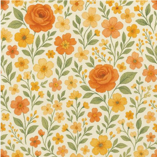 Orange Rosenwiese | Leinwand