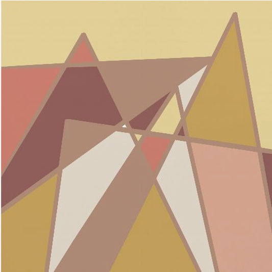 Goldene abstrakte Berge | Poster